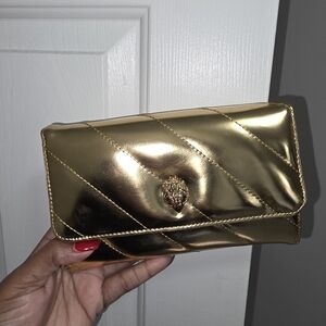 Kurt Geiger Gold Wallets Metallic Finish